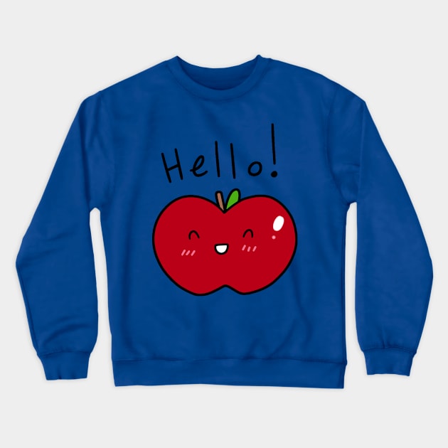 Hello! Apple Crewneck Sweatshirt by saradaboru